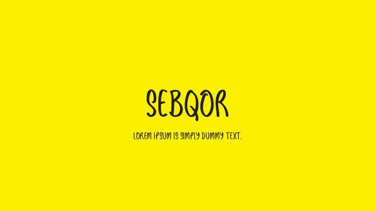 Sebqor Font