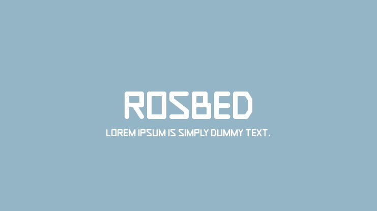 Rosbed Font