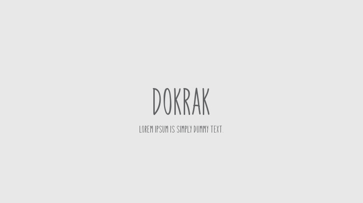 Dokrak Font