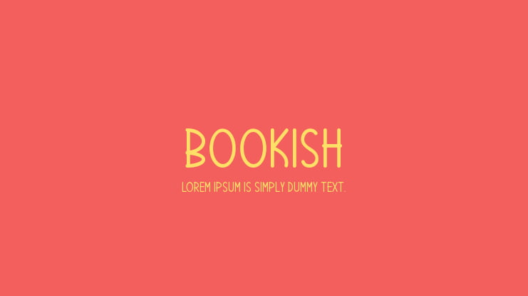 Bookish Font