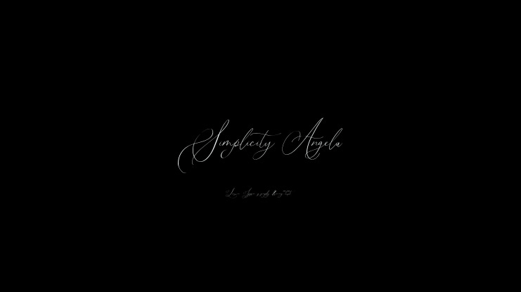 Simplicity Angela Font
