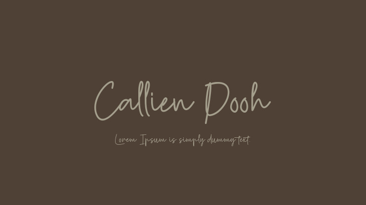 Callien Pooh Font
