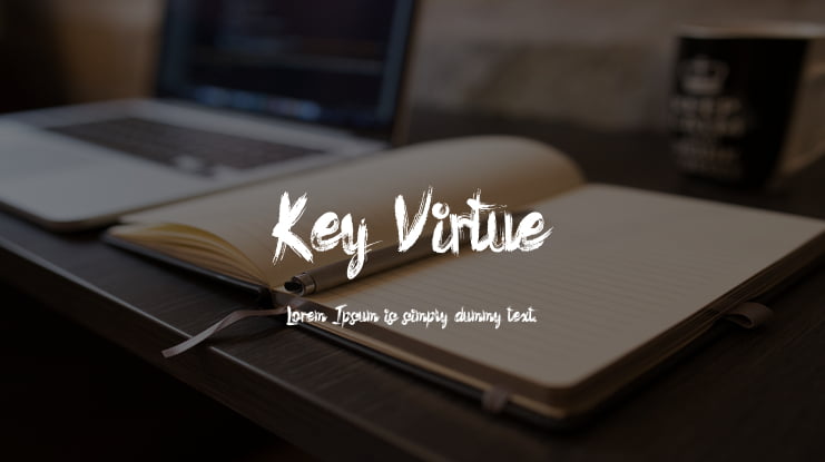 Download Free Key Virtue Font Download Free For Desktop Webfont PSD Mockup Template