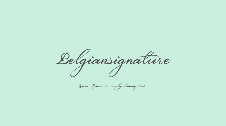 Belgiansignature Font