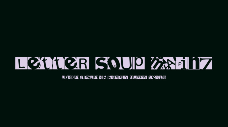 Letter Soup Mainz Font
