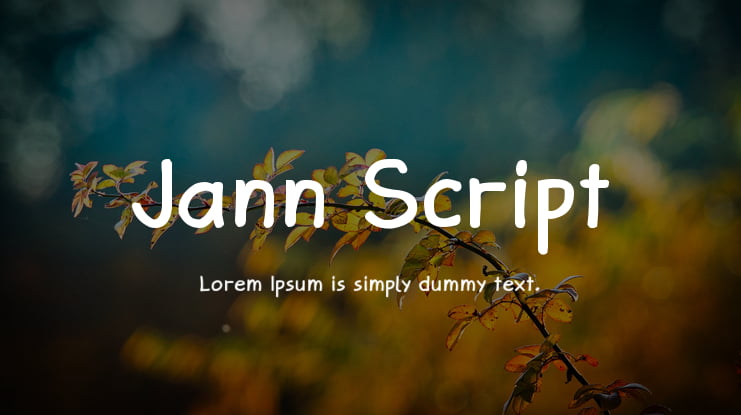 Jann Script Font Family