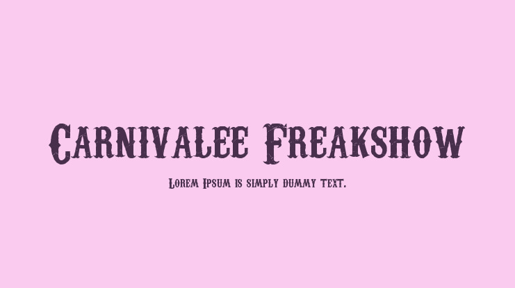 Carnivalee Freakshow Font
