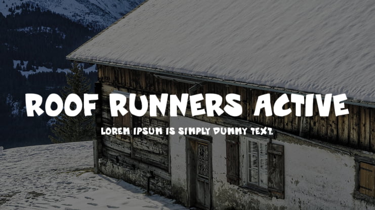 Roof runners active Font Family