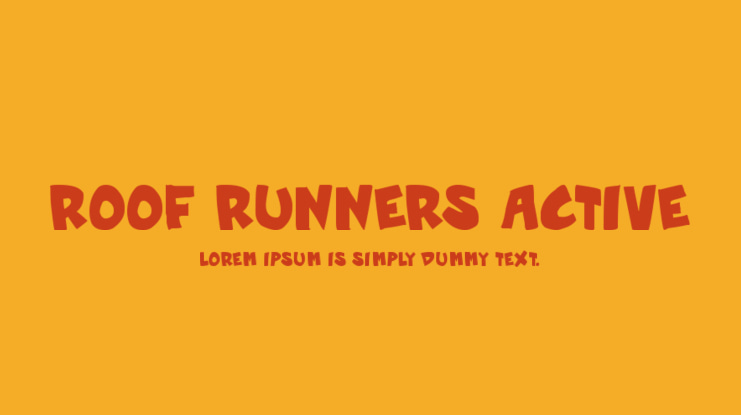 Roof runners active Font Family