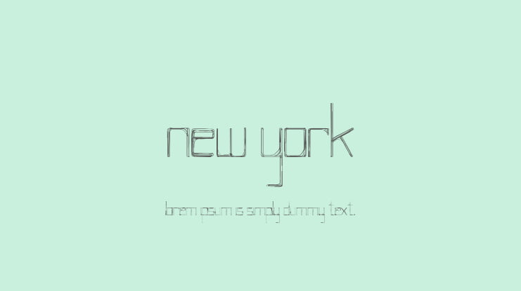 NEW YORK Font