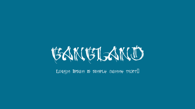 GANGLAND Font