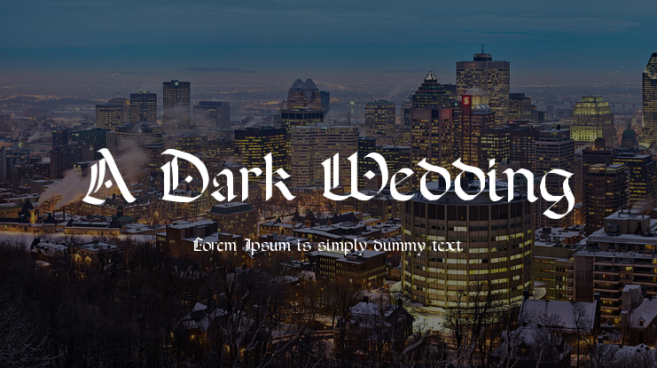 A Dark Wedding Font