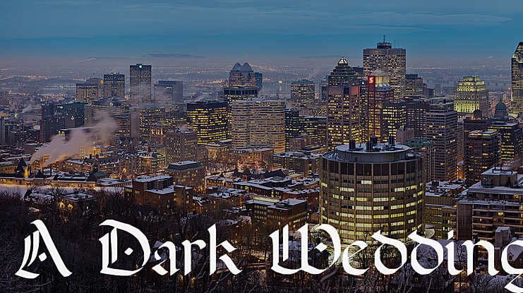 A Dark Wedding Font