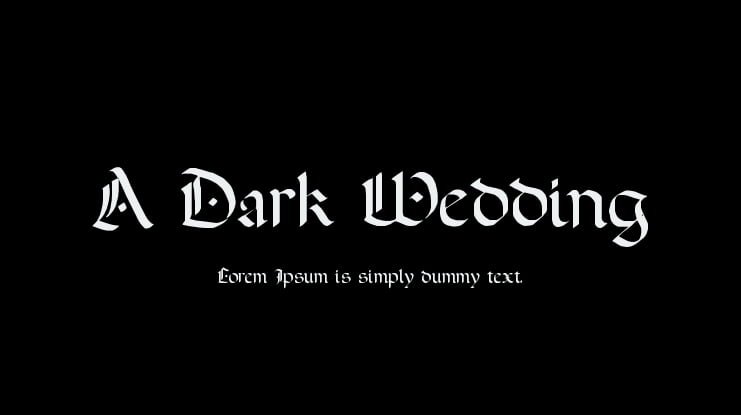 A Dark Wedding Font