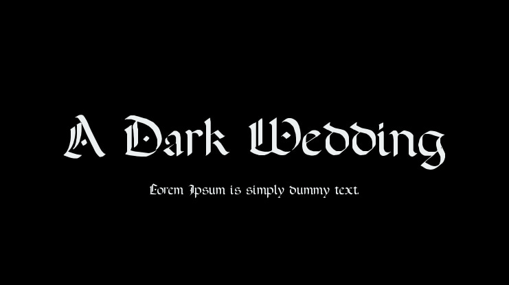A Dark Wedding Font