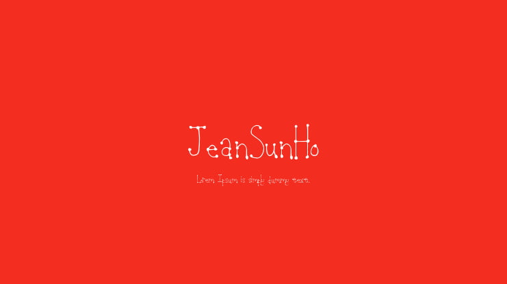 JeanSunHo Font Family