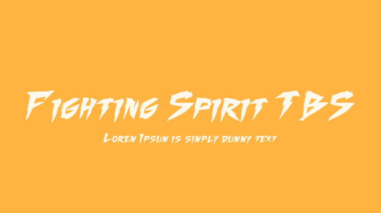 Fighting Spirit TBS Font Family