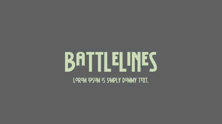 BattleLines Font