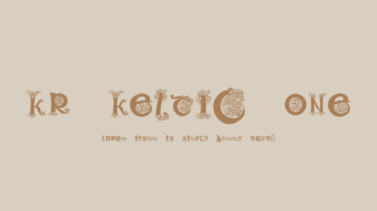 KR Keltic One Font