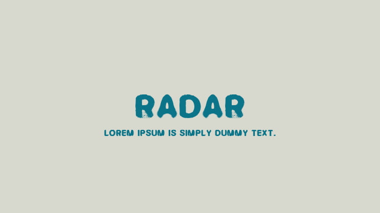 RADAR Font