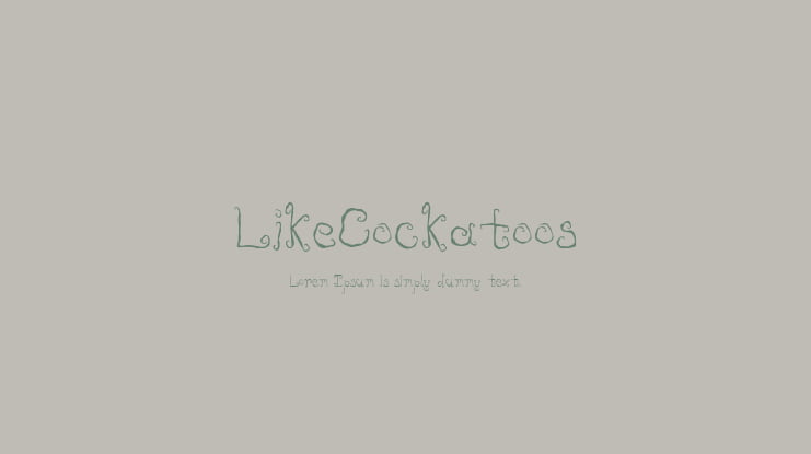 LikeCockatoos Font Family