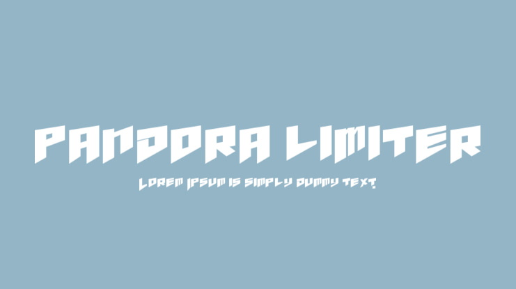pandora limiter Font