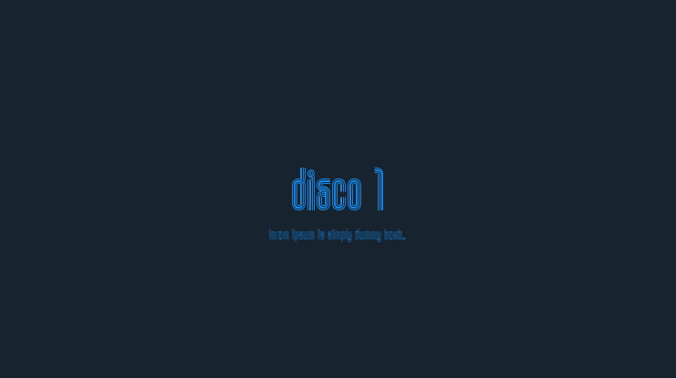 Disco 1 Font