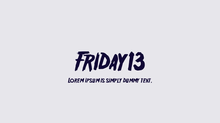 Friday13 Font