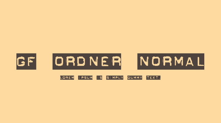 GF Ordner Normal Font Family