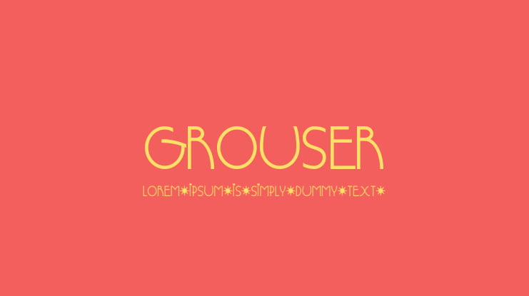 Grouser Font
