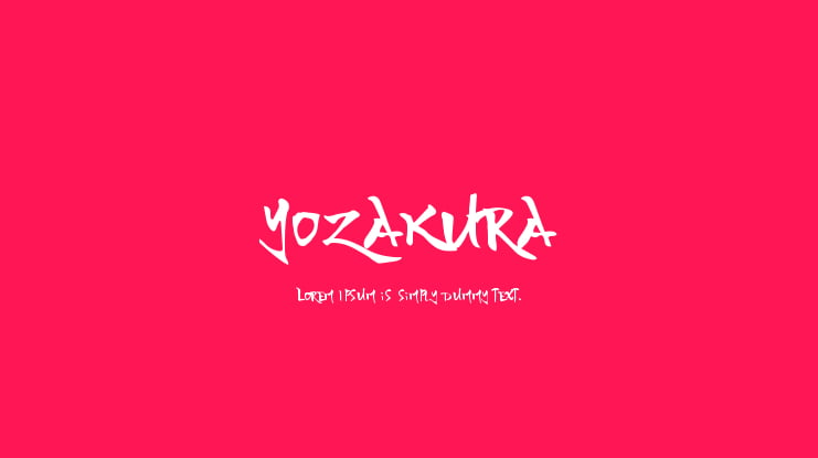 YOZAKURA Font