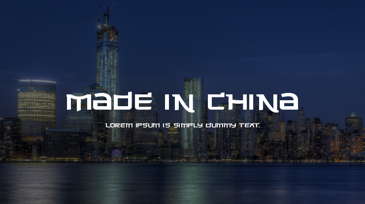Made in China Font