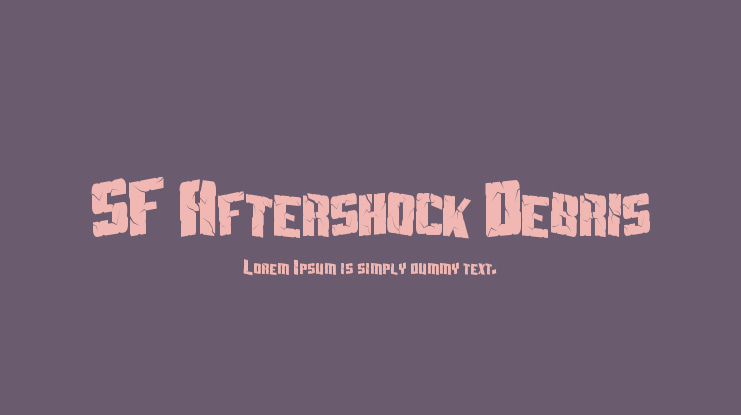 SF Aftershock Debris Font Family