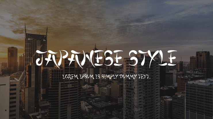 Japanese Style Font
