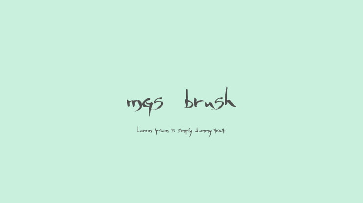 mgs4brush Font