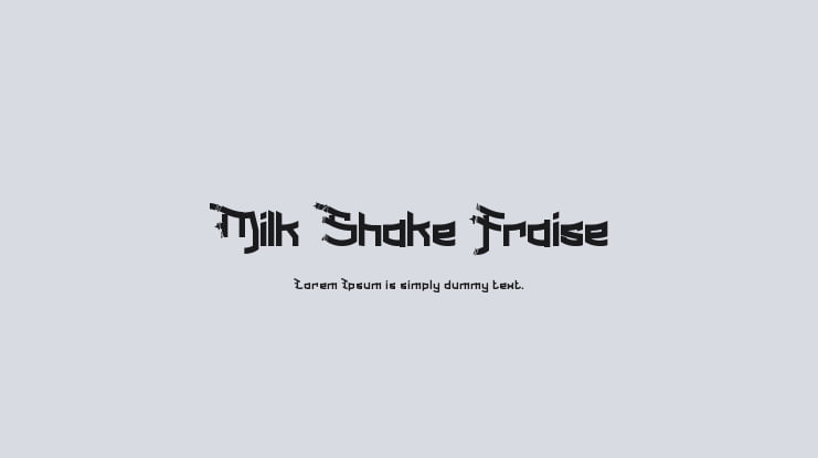 Milk Shake Fraise Font