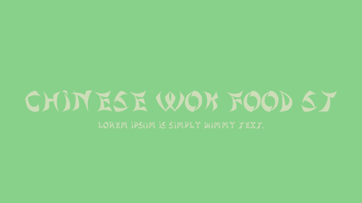 Chinese Wok Food St Font