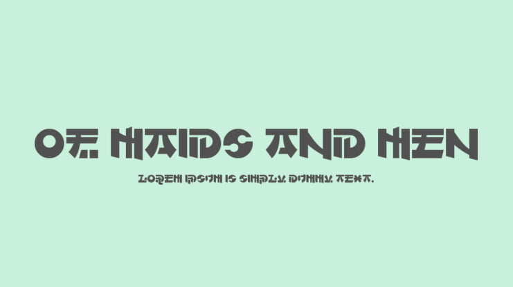 Of Maids and Men Font