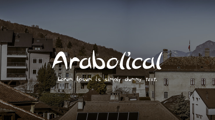 Arabolical Font