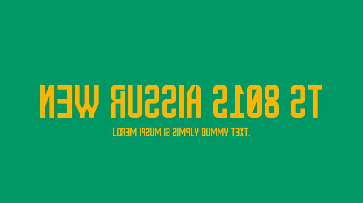 New Russia 2108 St Font