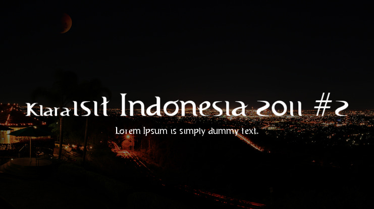 Visit Indonesia 2011 #2 Font