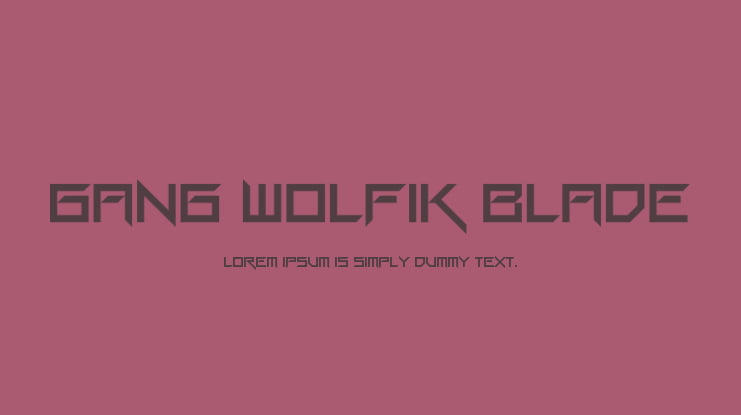 Gang Wolfik Blade Font