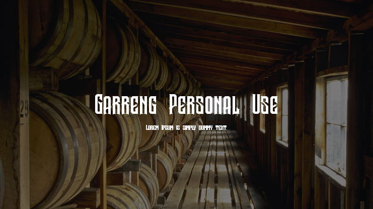 Garreng Personal Use Font