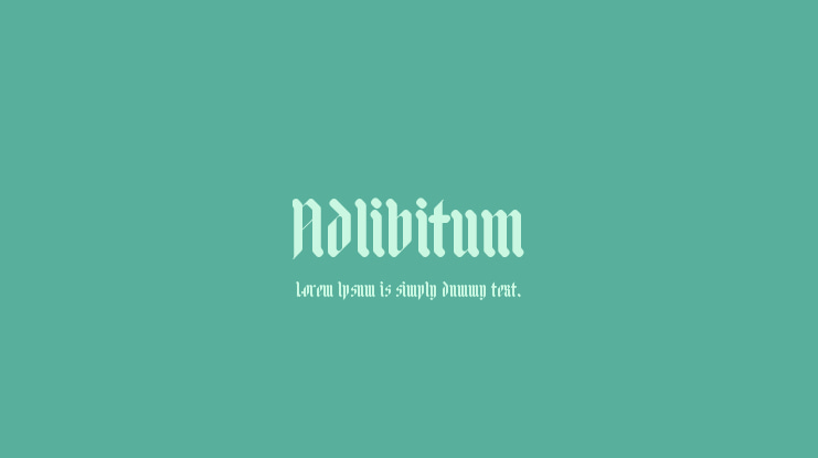 Adlibitum Font Family