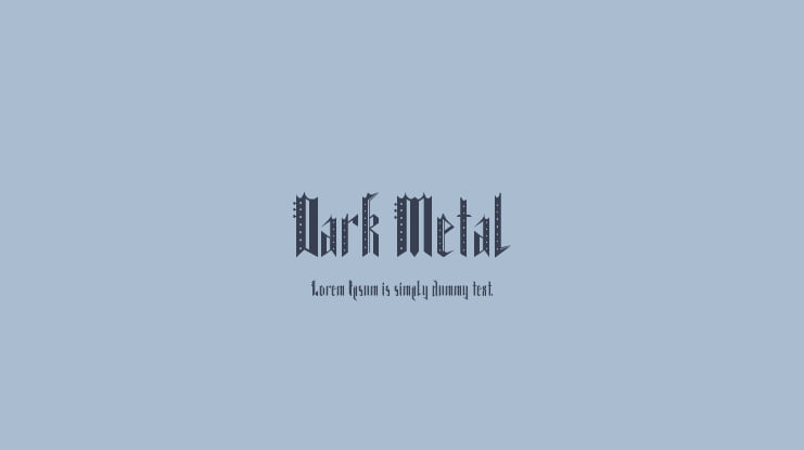 Dark Metal Font