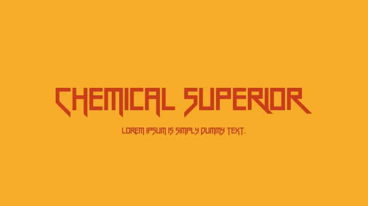 Chemical Superior Font
