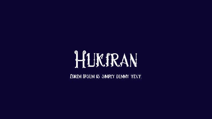 Hukiran Font