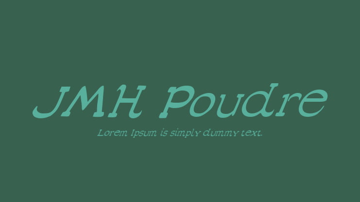 JMH Poudre Font Family