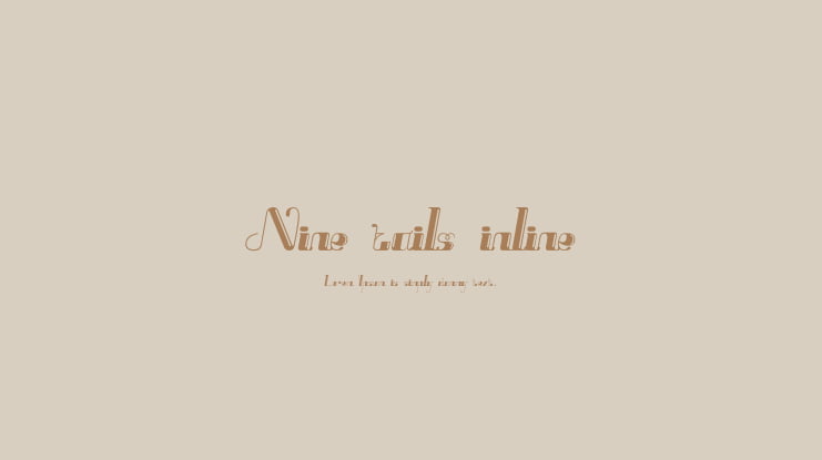 Nine tails inline Font Family