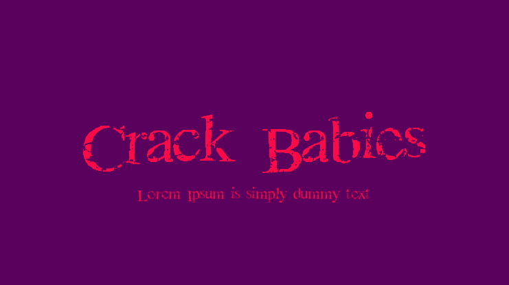 Crack Babies Font